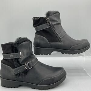 NEW JBU Women’s Indiana Waterproof Mid Calf Boots Black Size 7M